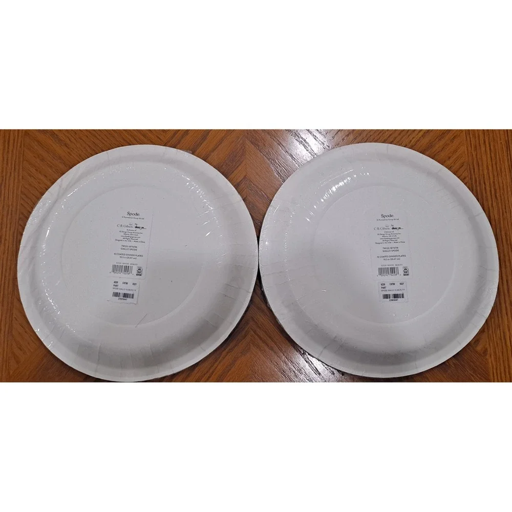 New Spode by C.R.‎ Gibson GIALLO Paper Dinner Plates & Napkins